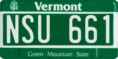 VT license plate NSU661