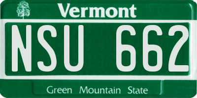 VT license plate NSU662