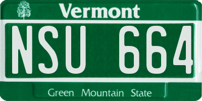 VT license plate NSU664