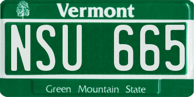 VT license plate NSU665