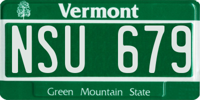 VT license plate NSU679