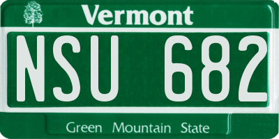 VT license plate NSU682