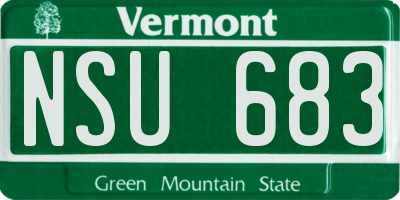 VT license plate NSU683