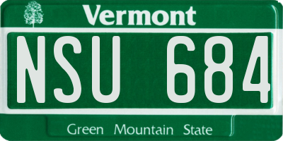 VT license plate NSU684