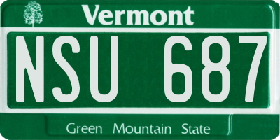 VT license plate NSU687