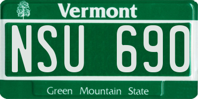 VT license plate NSU690