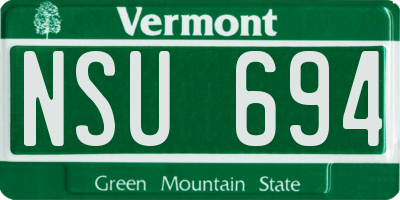 VT license plate NSU694