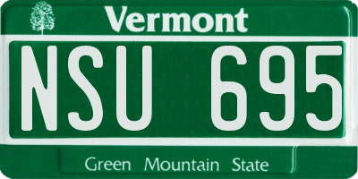 VT license plate NSU695