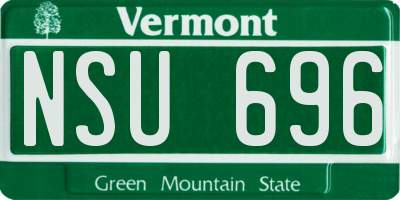 VT license plate NSU696
