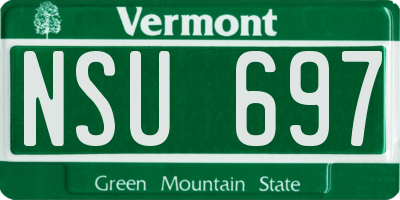 VT license plate NSU697