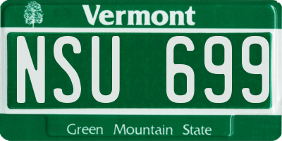 VT license plate NSU699
