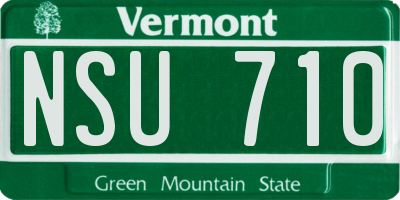 VT license plate NSU710