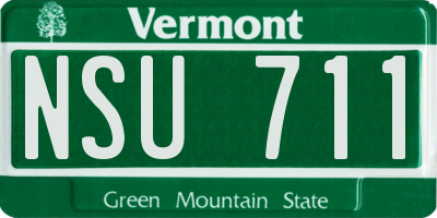 VT license plate NSU711