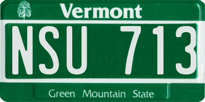 VT license plate NSU713