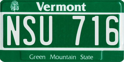 VT license plate NSU716