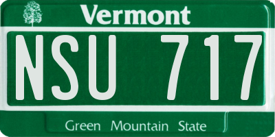 VT license plate NSU717