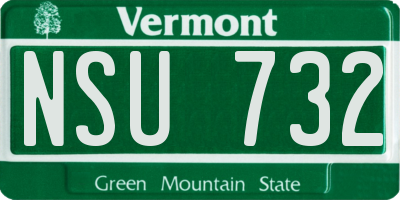 VT license plate NSU732