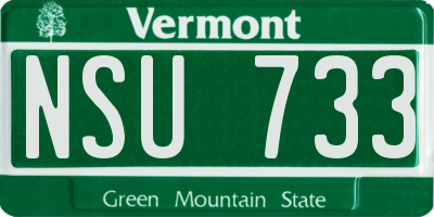 VT license plate NSU733