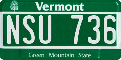 VT license plate NSU736