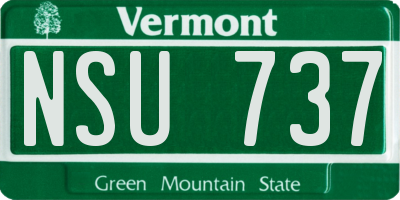 VT license plate NSU737