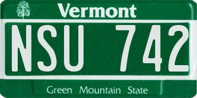 VT license plate NSU742