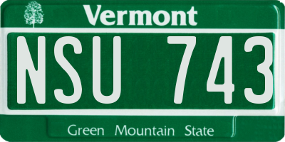 VT license plate NSU743