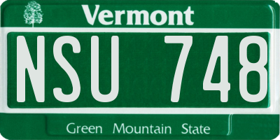 VT license plate NSU748