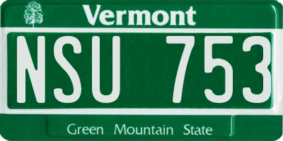 VT license plate NSU753