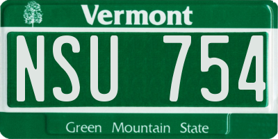 VT license plate NSU754