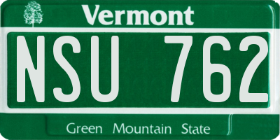 VT license plate NSU762