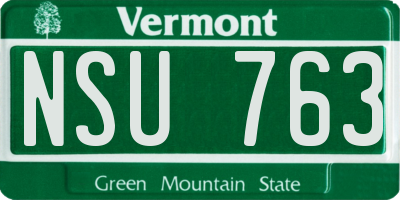 VT license plate NSU763
