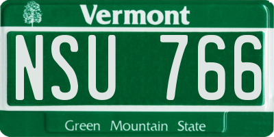 VT license plate NSU766