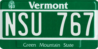 VT license plate NSU767