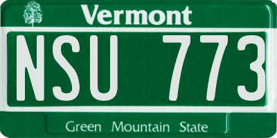 VT license plate NSU773