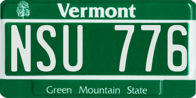 VT license plate NSU776