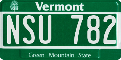 VT license plate NSU782