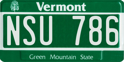 VT license plate NSU786