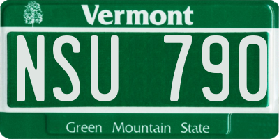 VT license plate NSU790