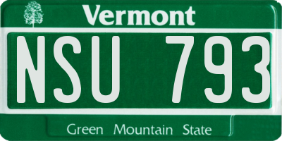 VT license plate NSU793