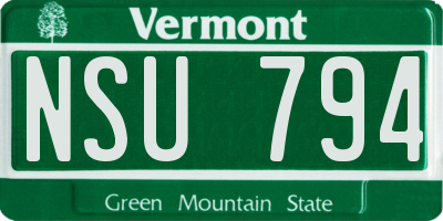 VT license plate NSU794