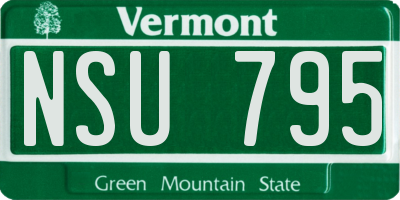 VT license plate NSU795