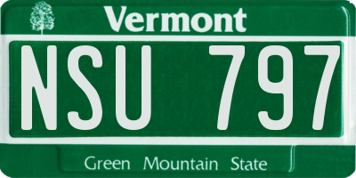 VT license plate NSU797