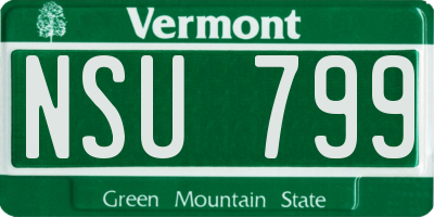 VT license plate NSU799