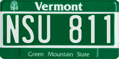 VT license plate NSU811