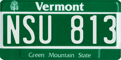 VT license plate NSU813