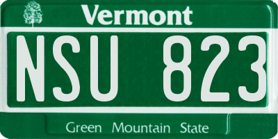 VT license plate NSU823