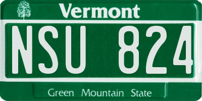 VT license plate NSU824