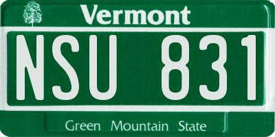 VT license plate NSU831