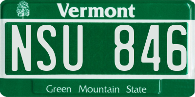 VT license plate NSU846