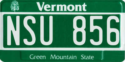 VT license plate NSU856